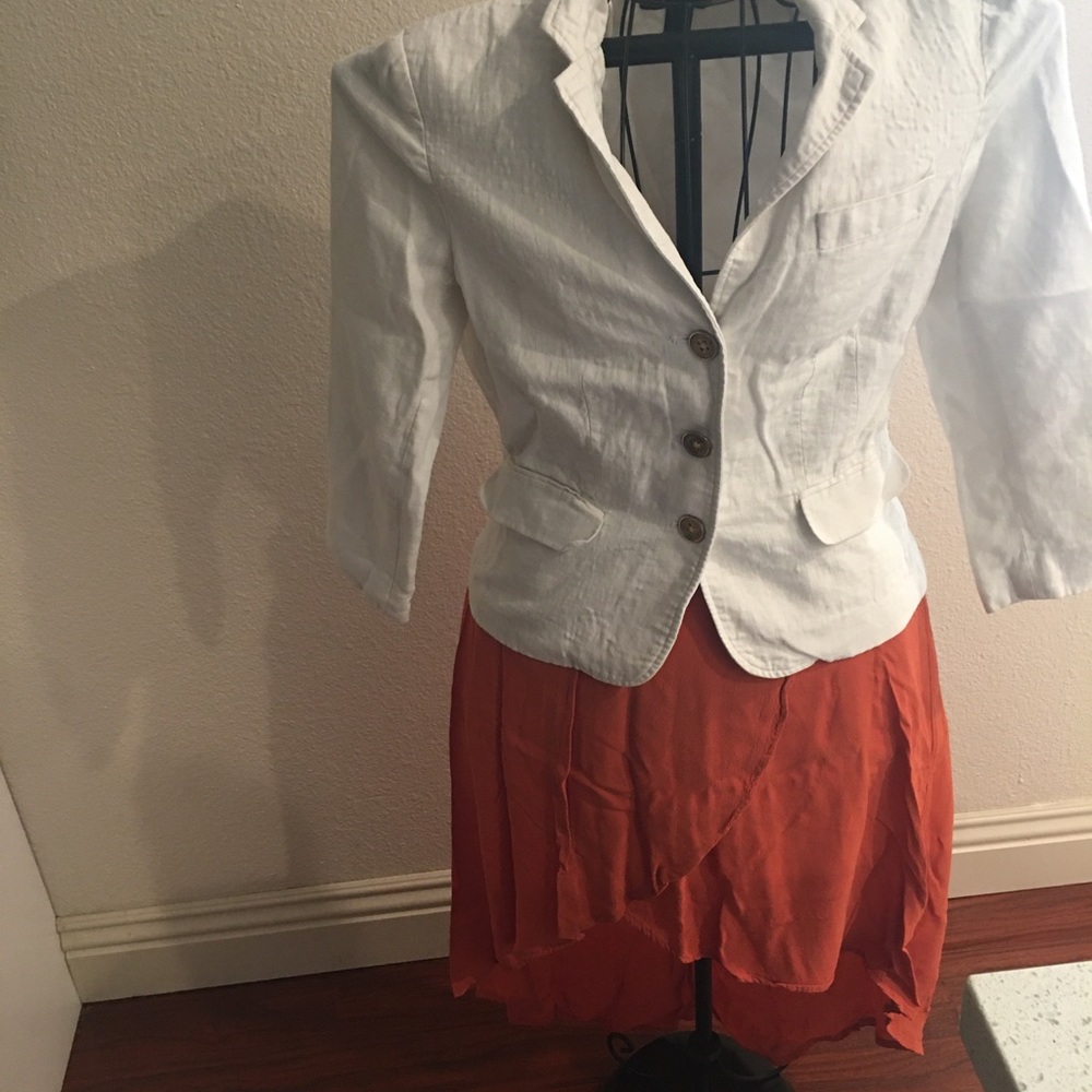White Linen Jacket - Picture 3 of 3